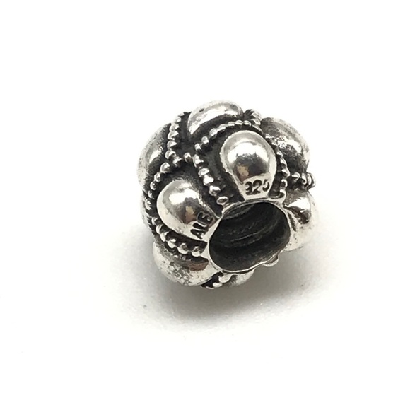 Pandora Retired Sterling Silver Unique Pattern Charm - Picture 1 of 5